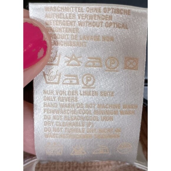 Escada Wool Cashmere Silk Blend Womens Mock Neck Tan Sweater Size 34  4 / Small - Picture 5 of 6